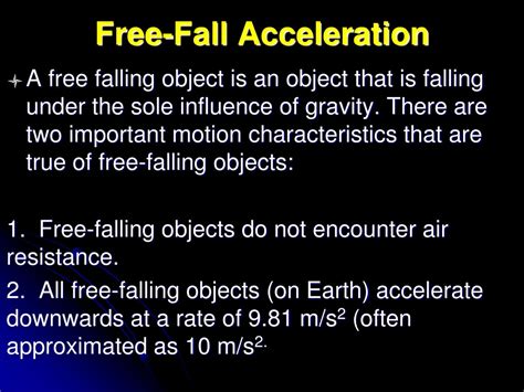 PPT - Falling Bodies and Free-Fall Acceleration PowerPoint Presentation - ID:9180569