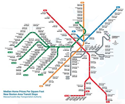 Boston T Map Green Line - Map Of New Hampshire