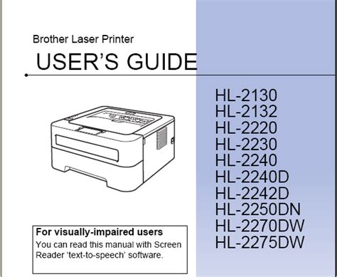 Brother Hl L2350dw Printer Manual