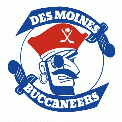 Des Moines Buccaneers hockey logo from 1982-83 at Hockeydb.com