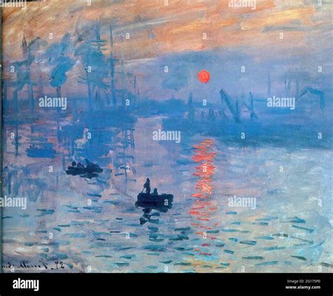 Claude Monet - Impression Sunrise 1873 Stock Photo - Alamy