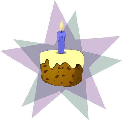 Clipart - cake and candle