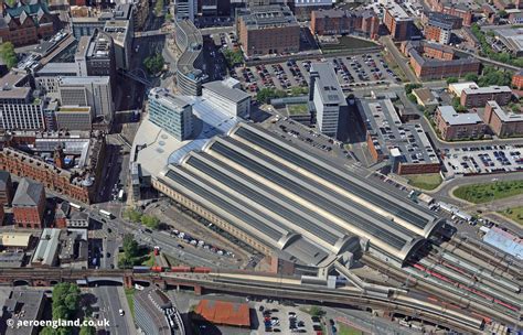 aeroengland | aerial photograph of Manchester Piccadilly Station England UK