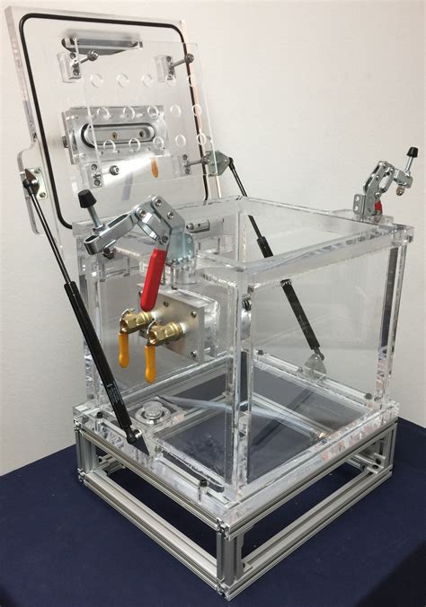 Bubble Emission Testing Chamber System, Clear Acrylic Box, Electrical Pump 12 W x 10 D x 8 H