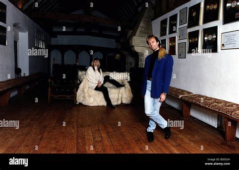 Close Robin Gibb With Wife Dwina Gibb And Son At Their Home In ...