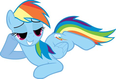 Rainbow Dash Lounging (Front) by Sairoch on DeviantArt