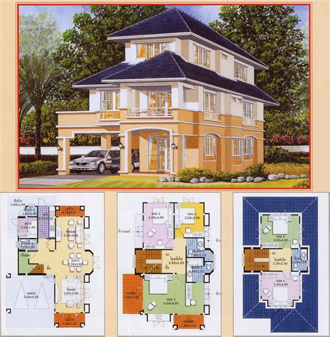 Architecture & Art: Khmer - Thai Villa House Plan - Collection 01