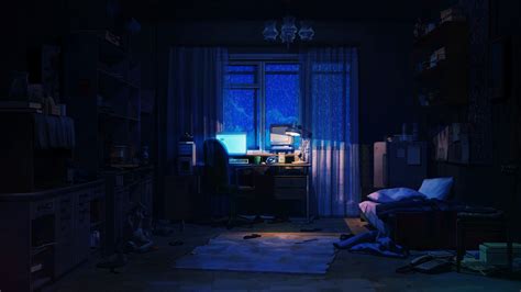 Night Aesthetic Anime Room Background / Anime Bedroom Wallpapers Top Free Anime Bedroom ...