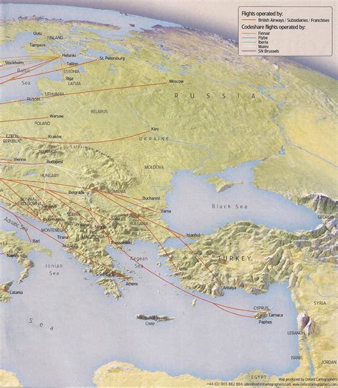 British Airways route map (Europe) - circa late 2013 | Flickr