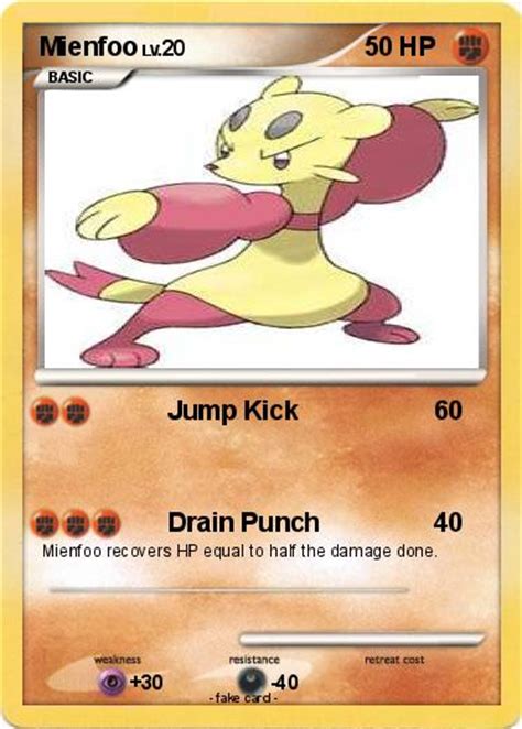 Pokémon Mienfoo 1 1 - Jump Kick - My Pokemon Card