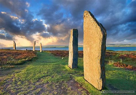 The Ring of Brodgar ( circa 2,500 to circa 2,000 BC) is a Neolithic henge