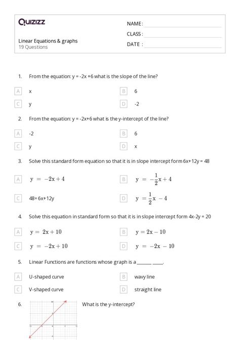 50+ Linear Equations worksheets for 8th Grade on Quizizz | Free & Printable