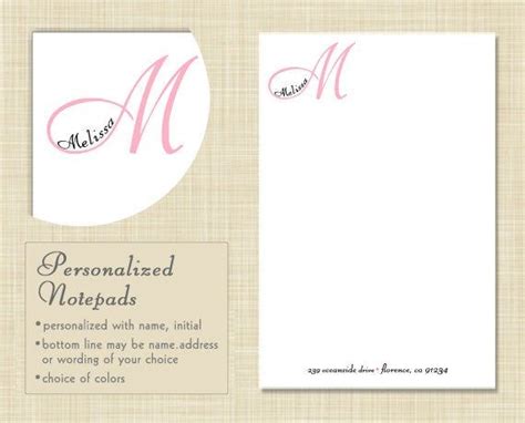 Personalized Notepad Personalized Note Pad Monogram - Etsy | Monogram ...