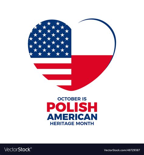 Polish american heritage month poster Royalty Free Vector