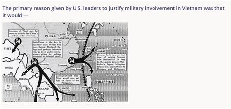 [Solved] Vietnam War/ Domino Theory What was the overall goal of U.S.... | Course Hero