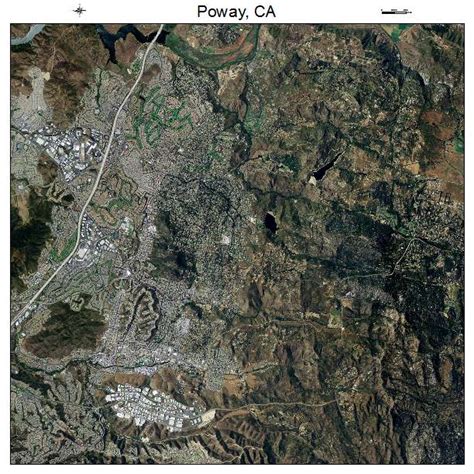 Aerial Photography Map of Poway, CA California