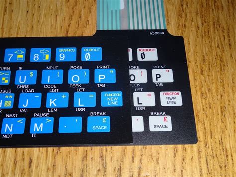 Tynemouth Software: ZX80 Keyboard Overlays