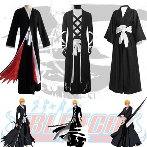 Anime Bleach Kurosaki Ichigo Cloak Cosplay Costume Thousand Year Bloody ...