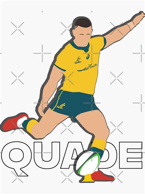 "Quade Cooper Wallabies rugby" Sticker by Rhys40 | Redbubble