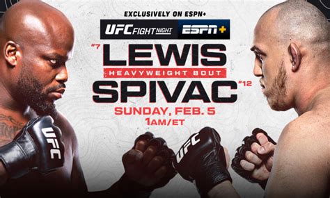 UFC Fight Night: Lewis vs. Spivac Live from Las Vegas: Saturday ...