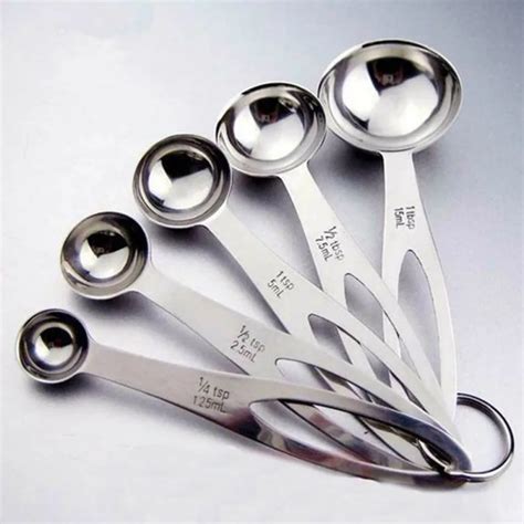 2018 Hot Sale 5 pcs measuring spoon stainless steel coffee measuring ...