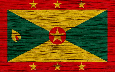 Download wallpapers Flag of Grenada, 4k, North America, wooden texture ...