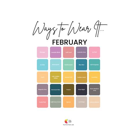 Ways to Wear the February Color Palette of the Month– Your Color Style