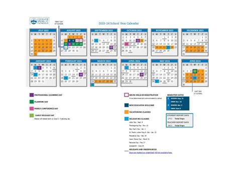 Denver Public Schools Calendar Holidays 2023-2024 PDF - School Calendar Info