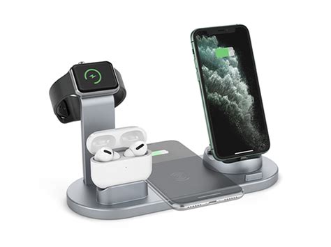 4-in-1 Wireless Charging Station (Gray) | Macworld