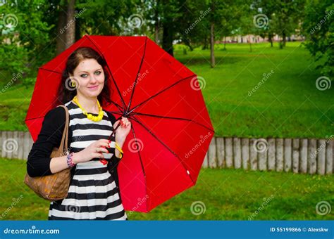 Girl Walking after the Rain Stock Photo - Image of holiday, hands: 55199866