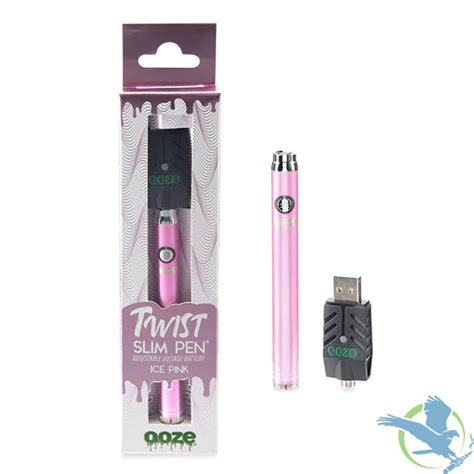 Ooze Twist Adjustable Voltage Preheat Slim Pen Battery With USB Charger ...