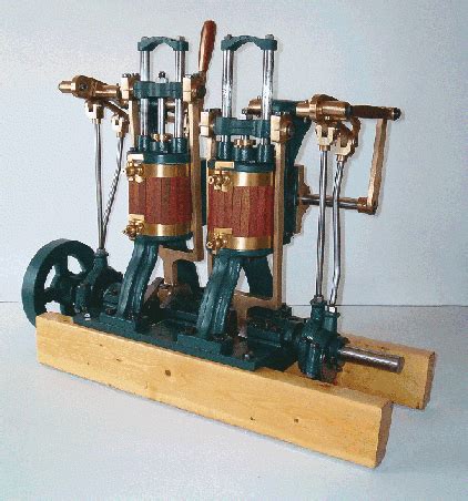 Twin cylinder, double acting, scotch yoke design steam engine from Pearl Engines. Toy Steam ...