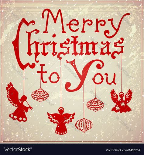 Merry Christmas card with angels for Holiday design. Download a Free ...