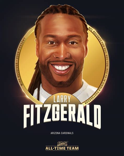 #NFL: @larryfitzgerald is one of the 10 wide receivers selected to the #NFL100 All-Tim... #Bi ...