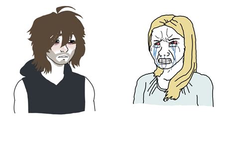 Eboy vs crying wojak female Blank Template - Imgflip