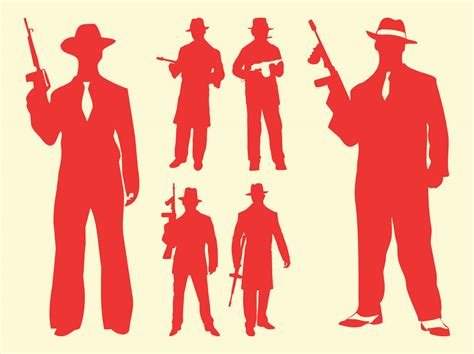 Gangster Silhouettes Vector Art & Graphics | freevector.com