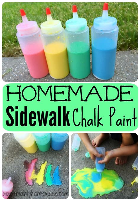 Easy Fizzy Homemade Sidewalk Chalk Paint