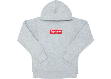 Supreme Box Logo Hoodie Heather Grey - FW16