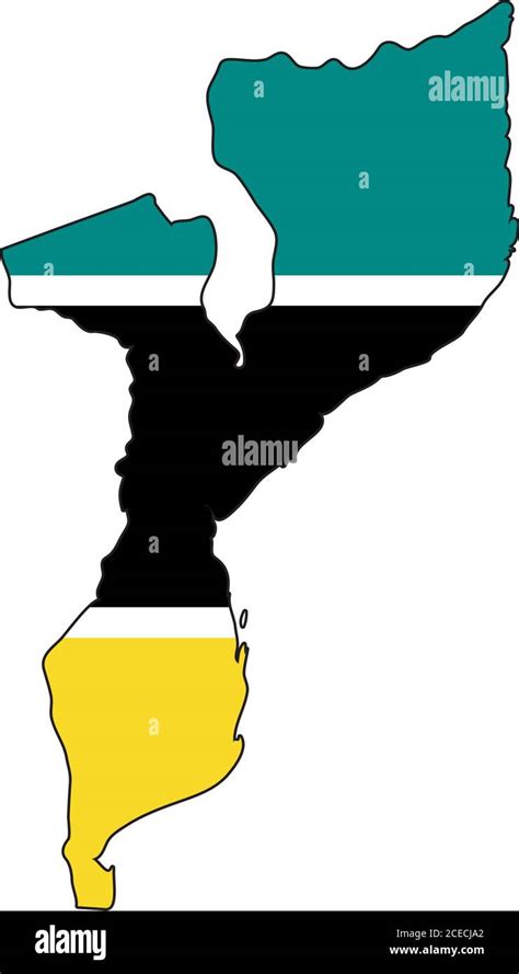 Mozambique map flag Stock Vector Image & Art - Alamy