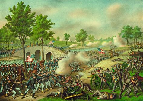 The Battle of Antietam American Civil War Painting by Movie Poster ...