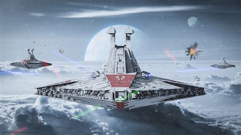 Star Destroyer, science fiction, Venator, digital art, Star Wars ...