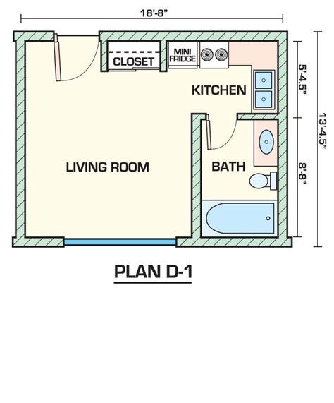 Tucson Student Living at Sahara Apartments | Studio floor plans, Studio apartment floor plans ...