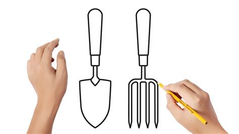 How to draw gardening tools | Easy drawings - YouTube