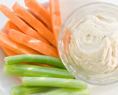 Carrot and Celery Sticks with Homemade Hummus - Really Healthy Foods