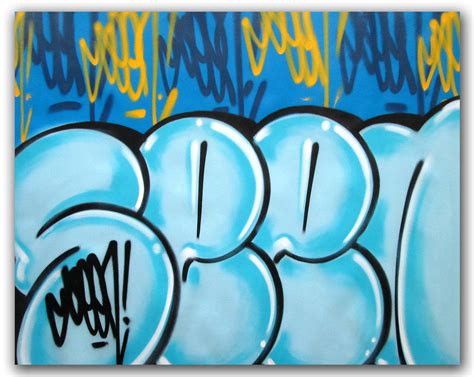 GRAFFITI ARTIST SEEN - "Bubble w/Tags - Painting | DirtyPilot