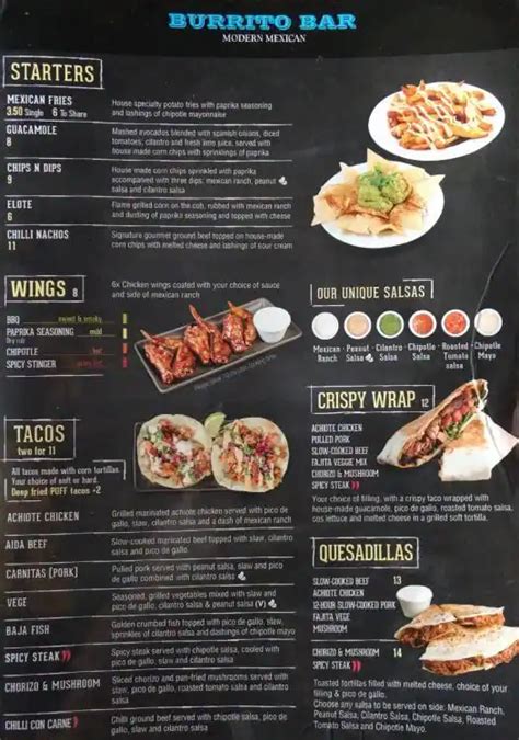 The Burrito Bar Menu, Menu for The Burrito Bar, Banyo, Brisbane - Urbanspoon/Zomato