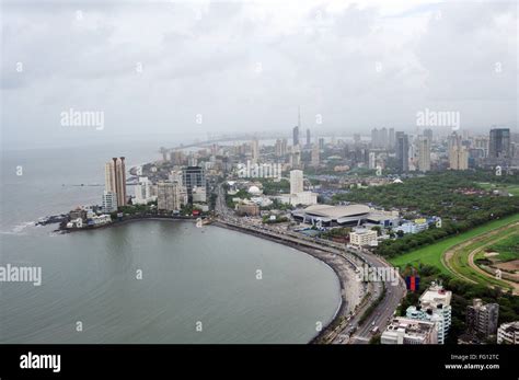 aerial view of bandra worli rajiv gandhi sea link ; Bombay Mumbai ...