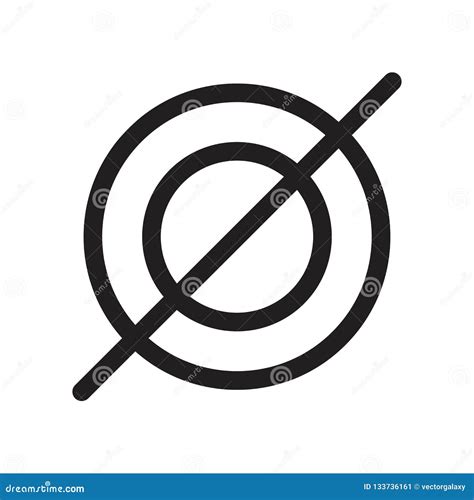 Empty Set Symbol Icon Vector Sign and Symbol Isolated on White ...