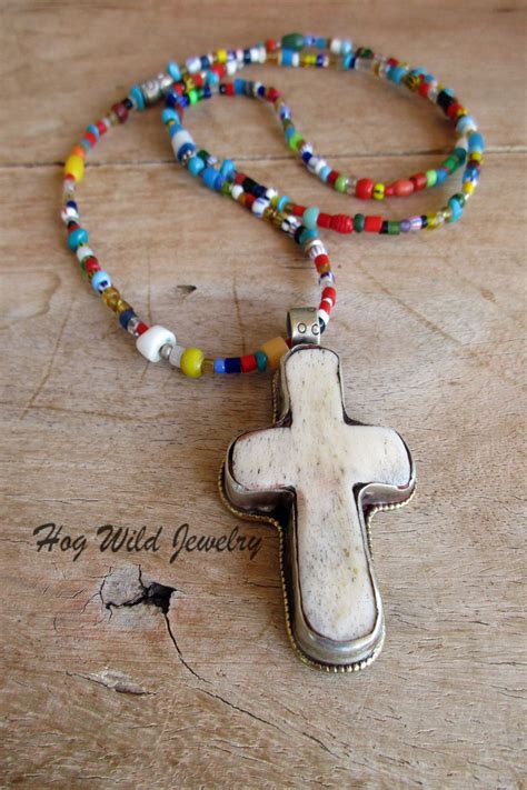 Womens Tibetan Ethnic Tribal Cross Pendant Long Necklace - Etsy