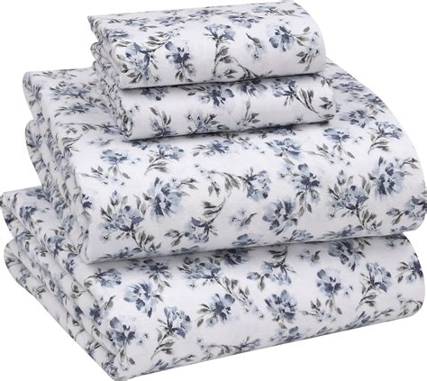 Amazon.com: RUVANTI Flannel Sheets Queen Size - 100% Cotton Double ...